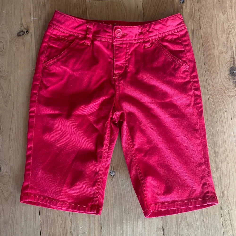 Justice Bermuda chino shorts Red 10R